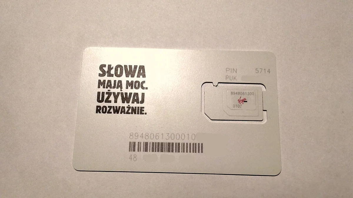 SIM-карта крупным планом